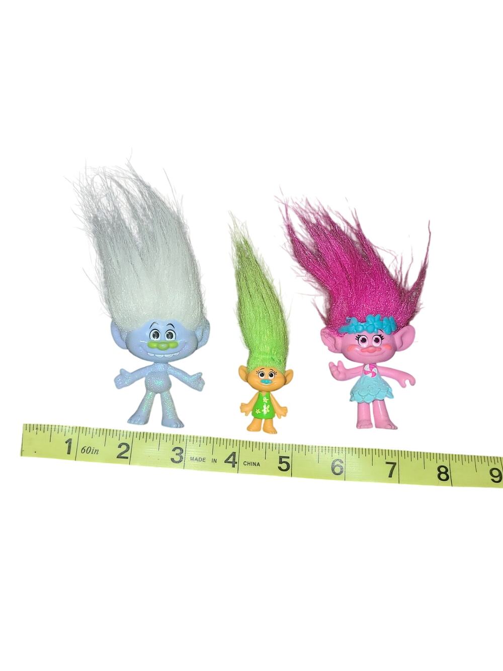 DreamWorks Trolls True Colors Collection lot of 3  Pieces-  3" Figurines